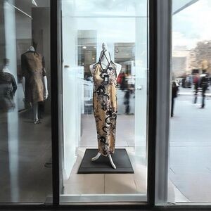 Fashion Nova Taupe and Black Maxi Dress